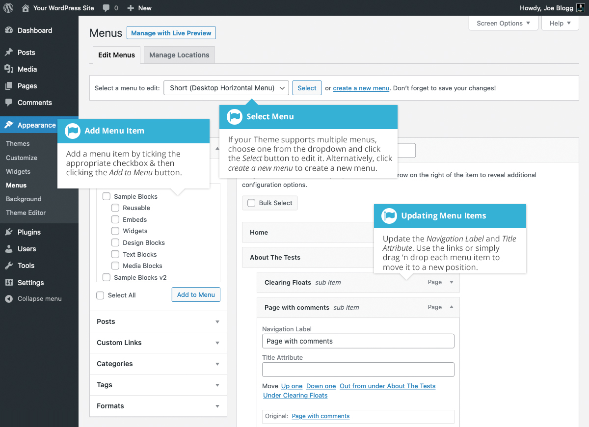 Editing An Existing WordPress Menu Item Easy WP Guide