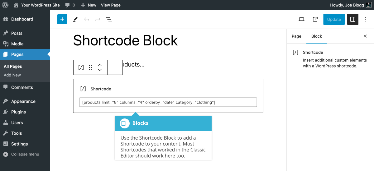 Shortcode Block