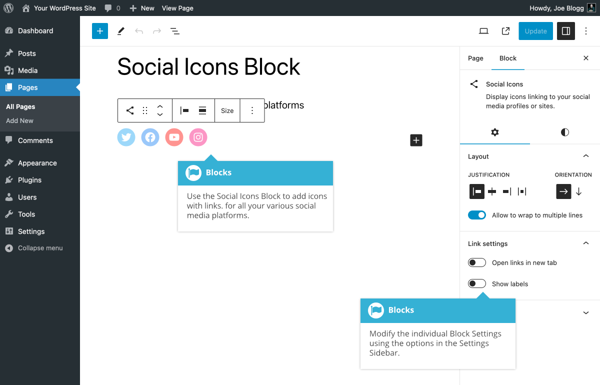 Social Icons Block