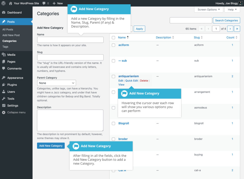 WordPress Categories - Easy WP Guide