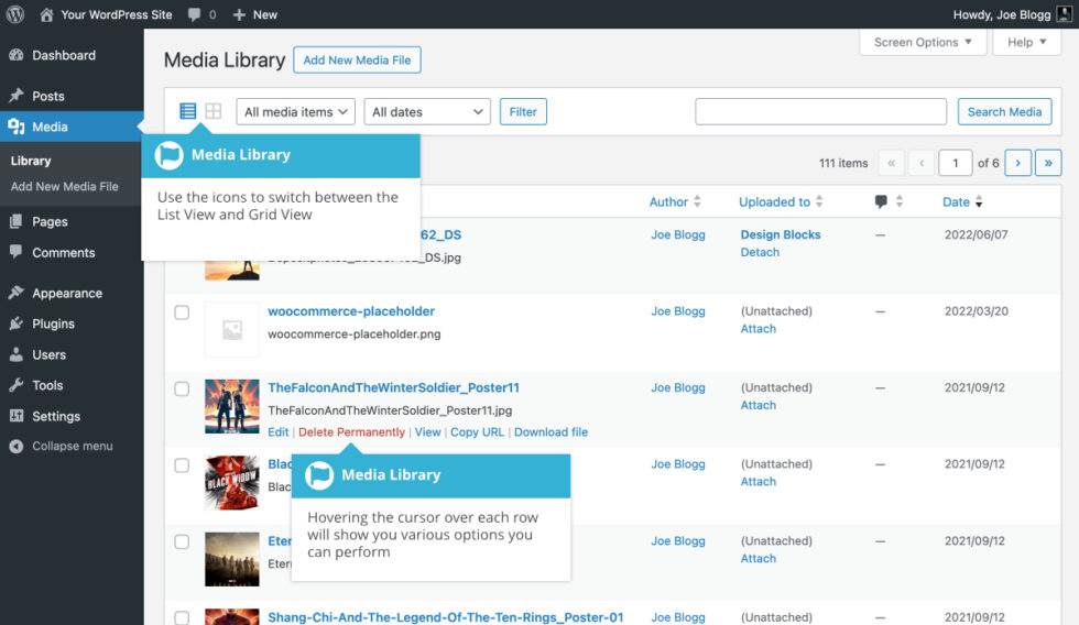 WordPress Media library - Easy WP Guide