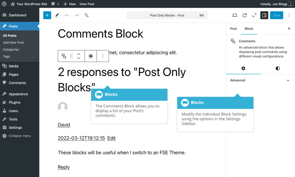 Comments Block - Easy WP Guide