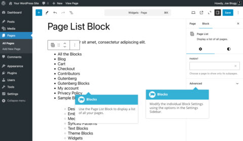 Page List Block - Easy WP Guide